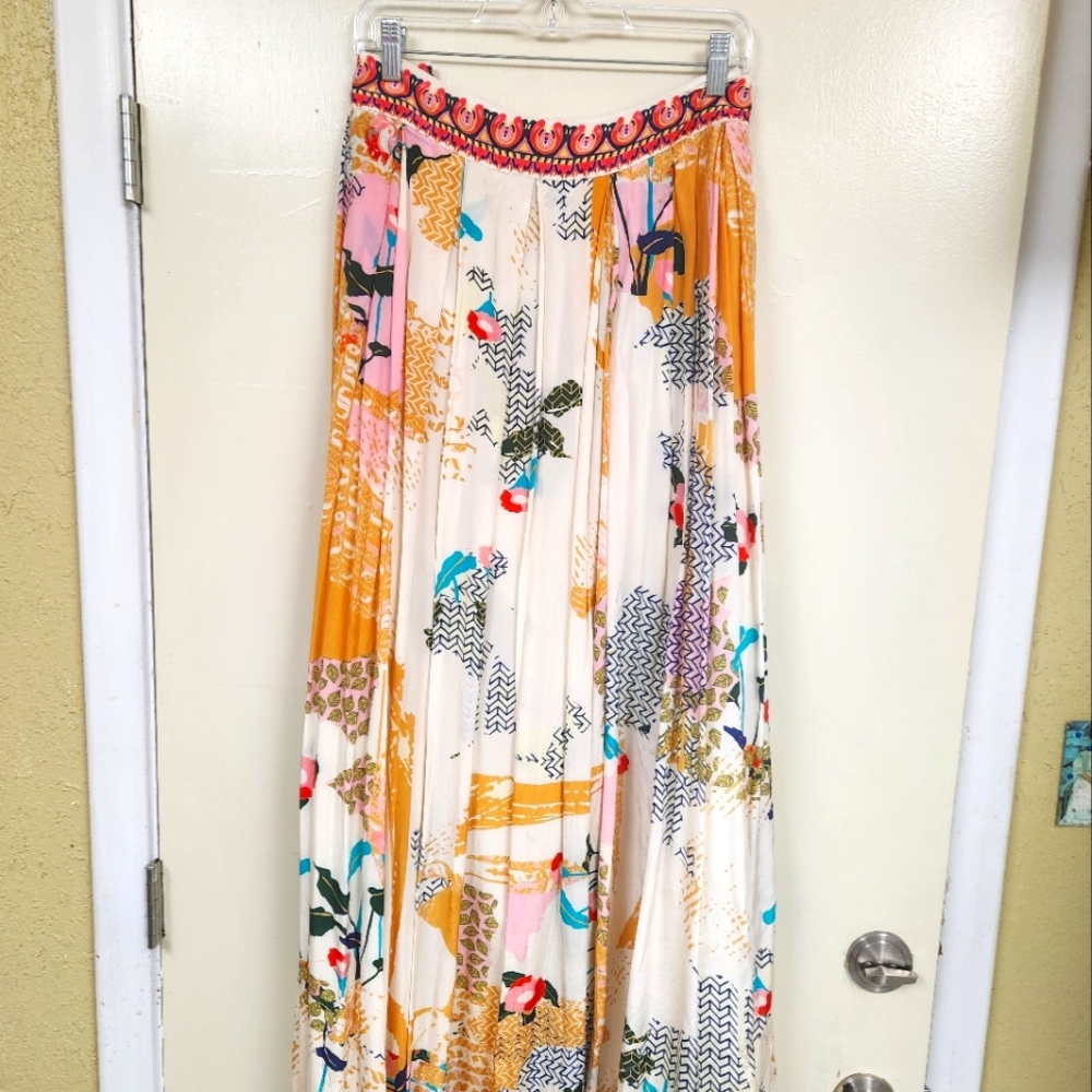 Colorful Patterned Maxi Skirt